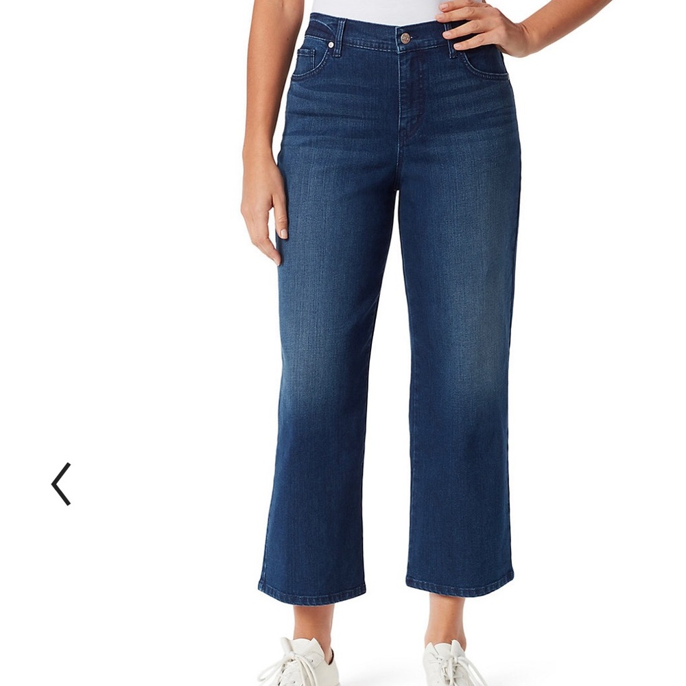 Gloria Vanderbilt Amanda Wide Leg Crop Jeans- Size 4